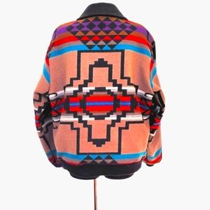 Pendleton High Grade Western Wear All Over Print Full Zip Jacket size L